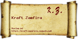 Kraft Zamfira névjegykártya